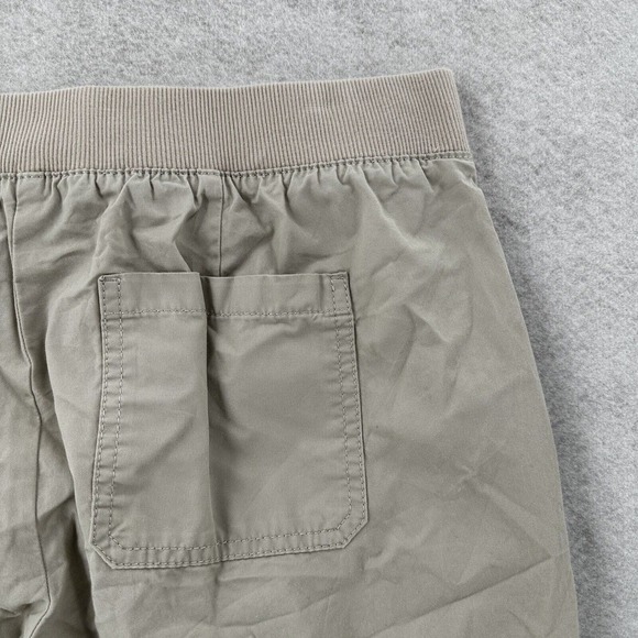 Talbots Pants Womens 8 Elastic Waist Pull Up Cotton Roll Cuff Tan Khaki Cargo - Picture 7 of 13
